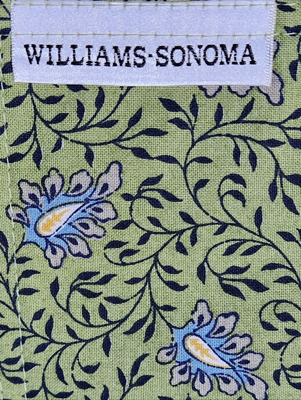 Vintage Williams Sonoma Set 4 Botanical Cotton Placemats 20.5x14.5 Cottage
